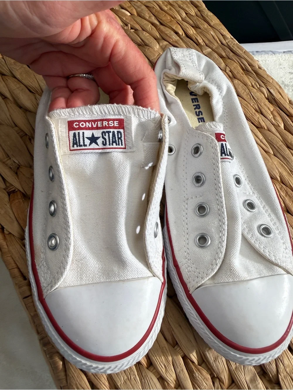 Converse All Star Shoreline Slip-On Sneakers - White - Size 3 US Junior